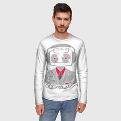 Лонгслив мужской Меломанистый робот, цвет: 3D-принт — фото 2
