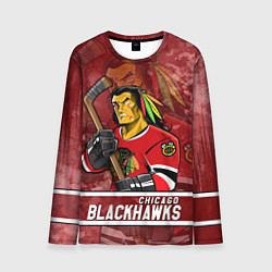 Лонгслив мужской Chicago Blackhawks , Чикаго Блэкхокс, цвет: 3D-принт