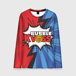 Лонгслив мужской Бабл квас супер геройский узор, цвет: 3D-принт