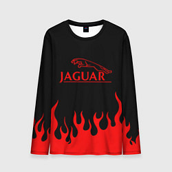 Лонгслив мужской Jaguar, Ягуар огонь, цвет: 3D-принт