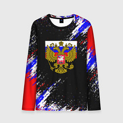 Лонгслив мужской Russia Флаг с Гербом, цвет: 3D-принт