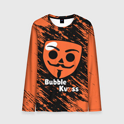 Лонгслив мужской БАБЛ КВАС - BUBBLE KVASS ИГРА, цвет: 3D-принт