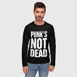 Лонгслив мужской PUNKS NOT DEAD Панки Живы, цвет: 3D-принт — фото 2