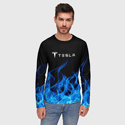 Лонгслив мужской Tesla Fire, цвет: 3D-принт — фото 2