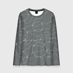 Мужской лонгслив Нейрографика в серых тонах