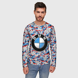 Лонгслив мужской BMW M PATTERN LOGO, цвет: 3D-принт — фото 2