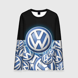 Лонгслив мужской Volkswagen Большое лого паттерн, цвет: 3D-принт