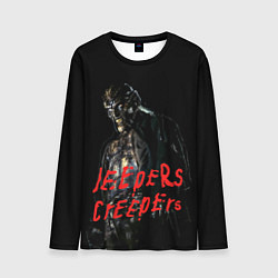 Лонгслив мужской Джиперс Криперс - жуткий монстр, цвет: 3D-принт