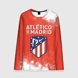 Лонгслив мужской ATLETICO MADRID Брызги, цвет: 3D-принт