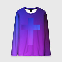 Лонгслив мужской Крест в неоне, цвет: 3D-принт