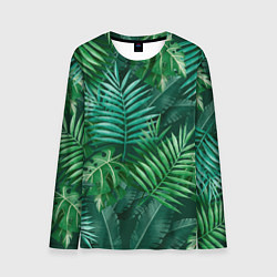 Лонгслив мужской Tropical plants pattern, цвет: 3D-принт