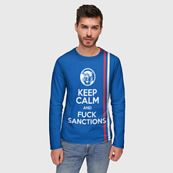 Лонгслив мужской Keep calm and fuck sanctions, цвет: 3D-принт — фото 2