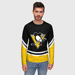 Лонгслив мужской Pittsburgh Penguins Питтсбург Пингвинз, цвет: 3D-принт — фото 2