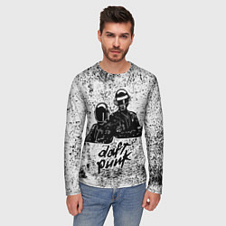 Лонгслив мужской Daft Punk B&W, цвет: 3D-принт — фото 2