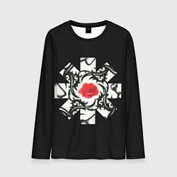 Мужской лонгслив RHCP Logo Red Rose