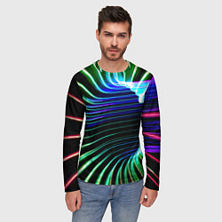 Лонгслив мужской Portal Fashion pattern Neon, цвет: 3D-принт — фото 2