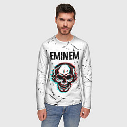 Лонгслив мужской Eminem ЧЕРЕП Потертости, цвет: 3D-принт — фото 2