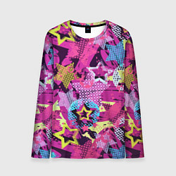 Мужской лонгслив Star Colorful Pattern Fashion Neon