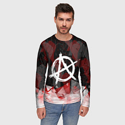 Лонгслив мужской Анархия - гражданская оборона Вперёд, цвет: 3D-принт — фото 2