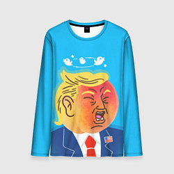 Лонгслив мужской Дональд Трамп и Твиттер, цвет: 3D-принт