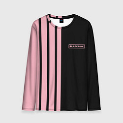 Лонгслив мужской BLACKPINK HALF BLACK-PINK MINI LOGO, цвет: 3D-принт