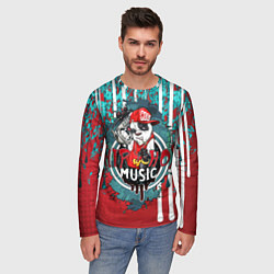 Лонгслив мужской Hip hop - Music, цвет: 3D-принт — фото 2