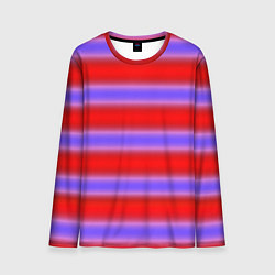 Лонгслив мужской Striped pattern мягкие размытые полосы красные фио, цвет: 3D-принт