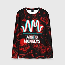 Лонгслив мужской Arctic Monkeys Rock Glitch, цвет: 3D-принт