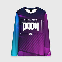 Мужской лонгслив Doom Gaming Champion: рамка с лого и джойстиком на