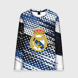 Лонгслив мужской Real madrid Реал Мадрид краски, цвет: 3D-принт