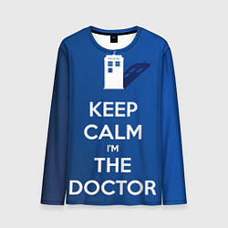 Лонгслив мужской Keep calm Im the Doctor, цвет: 3D-принт