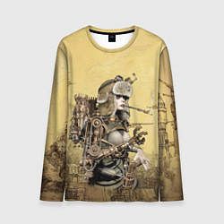 Мужской лонгслив Крутая девчонка в стиле Стимпанк