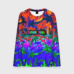Лонгслив мужской Game time Абстрактный пятнистый узор, цвет: 3D-принт