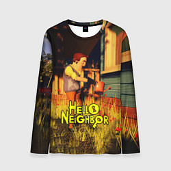 Мужской лонгслив Hello Neighbor Привет сосед Сосед поливает
