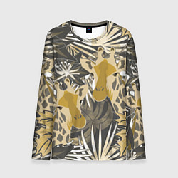Лонгслив мужской Жирафы в тропиках, цвет: 3D-принт