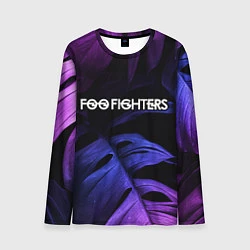 Лонгслив мужской Foo Fighters neon monstera, цвет: 3D-принт
