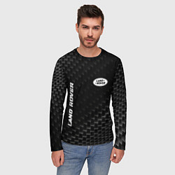 Лонгслив мужской Land Rover карбоновый фон, цвет: 3D-принт — фото 2