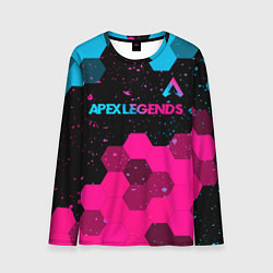 Лонгслив мужской Apex Legends - neon gradient: символ сверху, цвет: 3D-принт