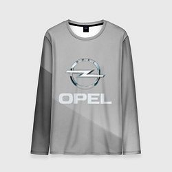 Лонгслив мужской Opel - серая абстракция, цвет: 3D-принт