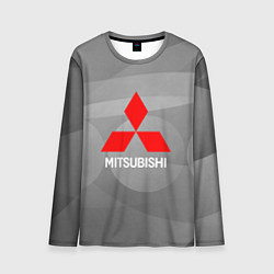 Мужской лонгслив Mitsubishi - серая с кружочками абстракция