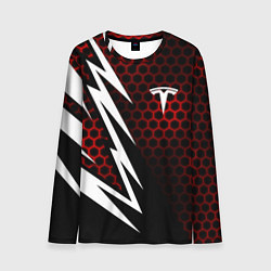 Лонгслив мужской Тесла - Спорт линия, цвет: 3D-принт