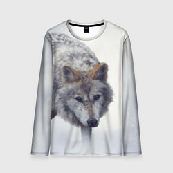 Лонгслив мужской Волк зимой, цвет: 3D-принт