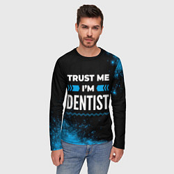 Лонгслив мужской Trust me Im dentist dark, цвет: 3D-принт — фото 2