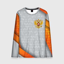 Лонгслив мужской Orange & silver Russia, цвет: 3D-принт