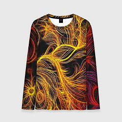 Лонгслив мужской Фрактальные перья, цвет: 3D-принт