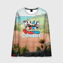 Мужской лонгслив Cuphead природа