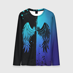 Лонгслив мужской Крылья инь янь, цвет: 3D-принт
