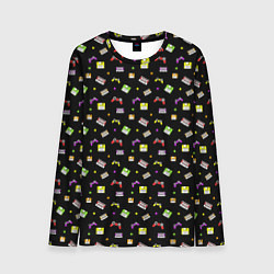 Мужской лонгслив 90s pattern on black
