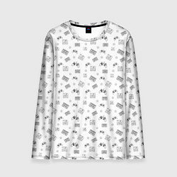 Мужской лонгслив 90s pattern on white