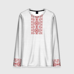 Лонгслив мужской Русская рубашка, цвет: 3D-принт